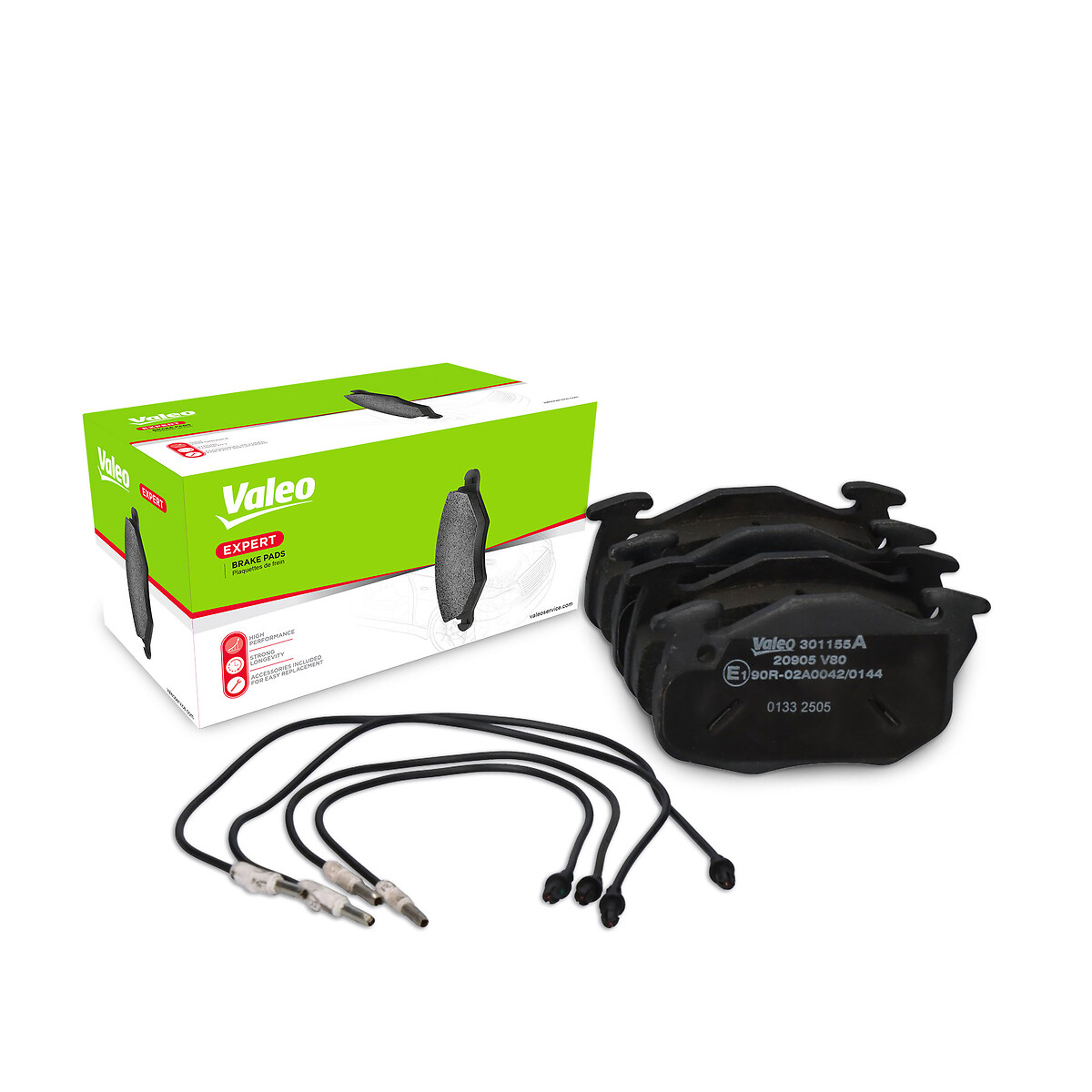 Jeu de 4 plaquettes de frein VALEO 301155A